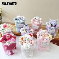 Bó hoa FILEWOTO Sanrio, Bó hoa búp bê sang trọng Cinnamoroll sang trọng, Phim hoạt hình Kuromi chất lượng cao My Melody Doll Flower Quà tặng sinh nhật