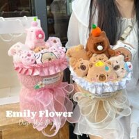 bó hoa gấu bông cabybara