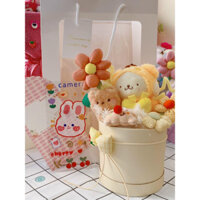 Bó hoa gấu bông đầy đủ phụ kiện