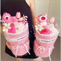 bó hoa gấu bông quà tặng noel, lễ tình nhân, sinh nhật cực xinh