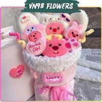 Bó Hoa Gấu Bông Quà Tặng Labubu, Loopy Dễ Thương - VN98 Flowers