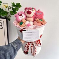 Bó hoa gấu dễ thương Phim hoạt hình đám cưới đại học Quà tặng tốt nghiệp Bó hoa gấu