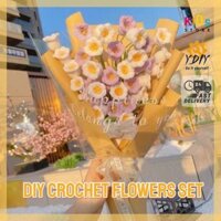 Bó Hoa Giả Đan Tay Thủ Công Diy Dùng Làm Quà Tặng Valentine / Bạn Gái