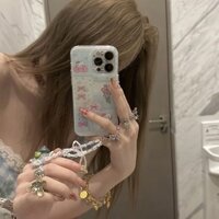 Bó hoa Hello Kitty Chain Apple 14 Vỏ điện thoại 13 / 12 / 11 IPhone mềm15promax Nữ xr / x