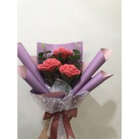 BÓ HOA HỒNG BẰNG LEN MILK COTTON 125g