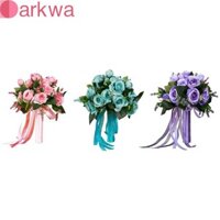 Bó hoa hồng cưới DARKWA với ruy băng lụa Trang trí nhà cửa