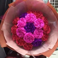 Bó Hoa Hồng giấy nhún ý | 19 bông | Rosa