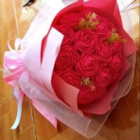Bó hoa hồng giấy nhún ý