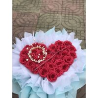 Bó hoa hồng giấy nhún Valentine/bó hoa tặng người yêu đẹp/hoa tặng mẹ 8 tháng 3