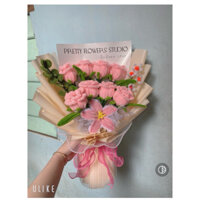 Bó hoa hồng kẽm nhung quà tặng 20/10