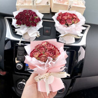 Bó Hoa Hồng Khô Mini Có Hương Thơm Treo Lỗ Thông Gió Xe Hơi Làm Quà Tặng Valentine - Hàng mới về
