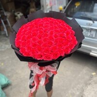 Bó hoa hồng sáp 100 bông đỏ