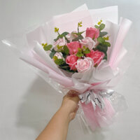 Bó hoa hồng sáp kiểu bó hiện đại 🌹 Tặng sinh nhật, Lễ 8/3, 14/2, kỷ niệm,... (Tặng túi)