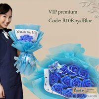 Bó hoa hồng sáp màu xanh dương B10RoyalBlue