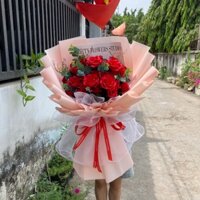 Bó Hoa Hồng Sáp Thơm Cao Cấp kết hợp cành là - Bó Hoa Hàn Quốc Tặng Người Yêu 14/2, 8/3 - Artificial Flowers