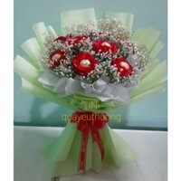 Bó hoa hồng socola 8 bông to (bó hoa sang chảnh chỉ có ở nhà TiNi)