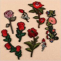 Bộ Hoa Hồng Sườn Xám Phong Cách Cộng Hòa Denim Placket Thêu Vải Miếng Dán Huy Hiệu Quần Áo Băng Tay Quần Miếng Dán Táo Có Thể Được Ủi Có Thể Được May Bằng Tay Chất Liệu Tự Làm Vỏ Điện Thoại