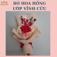 Bó Hoa hông ướp vĩnh cửu không tàn (hoa thật) - Quà tặng sinh nhật, lễ tết Hoa Nhà Tấm