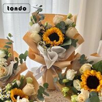 Bó hoa hương dương 1 bông kết hợp với các loại hoa phụ kiện khác