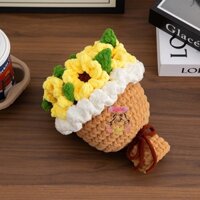 Bó Hoa Hướng Dương Bằng Len Nhung – Quà Tặng Sinh Nhật, Lễ Kỷ Niệm