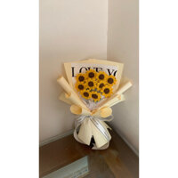 Bó hoa hướng dương bằng len