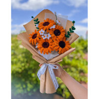 Bó hoa hướng dương kẽm nhung