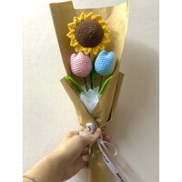 BÓ HOA HƯỚNG DƯƠNG MIX TULIP ĐÁNG YÊU