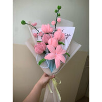 Bó hoa kẽm nhung làm sẵn