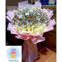 Bó hoa kẹo mút phối hoa bi (theo yêu cầu)