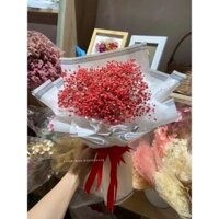 Bó hoa khô babi màu đỏ siêu xinh