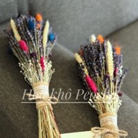 Bó hoa khô tình yêu ( gồm lavender, baby, cỏ đuôi thỏ các màu, lúa mạch) 100% nhập khẩu từ Pháp