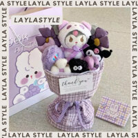Bó hoa KURUMI KITTY làm quà tặng LAYLASTYLE bó hoa gấu bông quà tặng người thân bạn gái trang trí