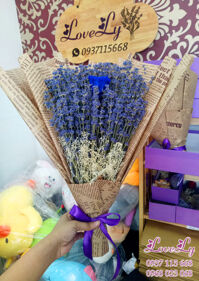 Bó Hoa Lavender Khô Mix Hồng Sáp Xanh Only Love(B04)