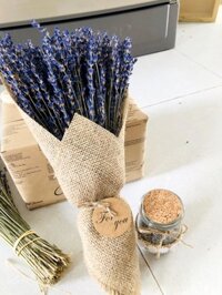 Bó hoa lavender khô vải bố Vintage