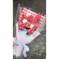 Bó hoa len dâu tây cỡ lớn 🍓
