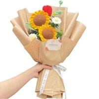 Bó hoa len handmade Làm Bằng Len Decor Decor Phòng Trang Trí Nhà Flower