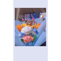 Bó hoa len hoa gấu