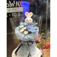 bó hoa len thú giấy nhún xinh