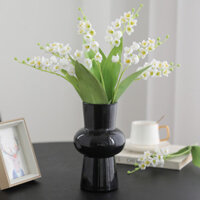 Bó hoa Lily nhân tạo của Thung lũng - Hoa giả cảm ứng thực sự 3 / 6 mảnh, Thiết kế hoa lan chuông thanh lịch cho đám cưới, cô dâu, trang trí tiệc tại nhà & sân vườn