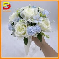 Bó Hoa Lụa Bó Hoa Cưới Cầm Tay Cô Dâu Chụp Ảnh Ngày Cưới Nhiều Màu Sắc DC-470