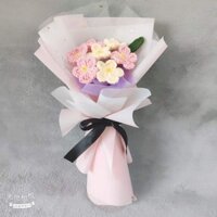 bó hoa lưu ly bằng len