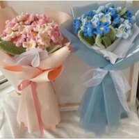 bó hoa lưu ly móc len 30 bông
