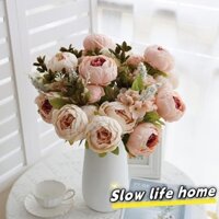 Bó hoa mẫu đơn giả Hoa giả nhân tạo