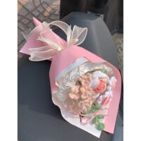 Bó hoa mix hồng, lưu ly và cúc hoạ mi tone hồng dth, dành tặng các dịp lễ 8/3 20/10 14/2 sinh nhật bạn bè người yêu