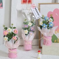 Bó Hoa Nhân Tạo Đan Móc Thủ Công DIY Làm Quà Tặng Valentine