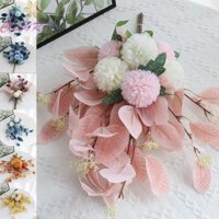 Bó hoa nhân tạo Gia đình Phòng cá cẩm tú cầu Trang trí hoa nhân tạo hoàn toàn mới