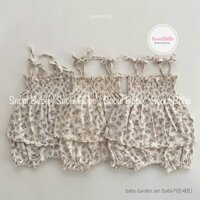 Bộ hoa nhí 2 dây Garden cho bé 5-19kg Peekaboo hè 2022
