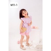Bộ hoa nhí hồng bé gái size 8-30kg 💖 Bộ Sofia Candy hoa nhí cho bé gái chất vải nilen cao cấp mềm mịn