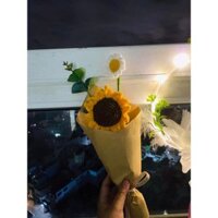 Bó Hoa Nhỏ Đơn Giản (Hướng Dướng Dương và Cúc Hoạ Mi) (Kèm Túi Kính)
