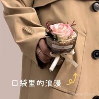 Bó hoa nhỏ lãng mạn mới, hoa hồng vĩnh cửu, hoa nhân tạo, quà tặng sinh nhật cho các cô gái